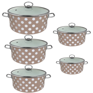 Kompleti i Tenxhere të Emaluara nga 1,8l16cm deri në 6l24cm