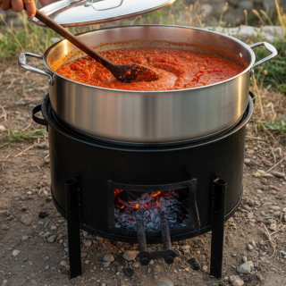 Tenxhere per ajvar çelik dimer te embel 17l BR346