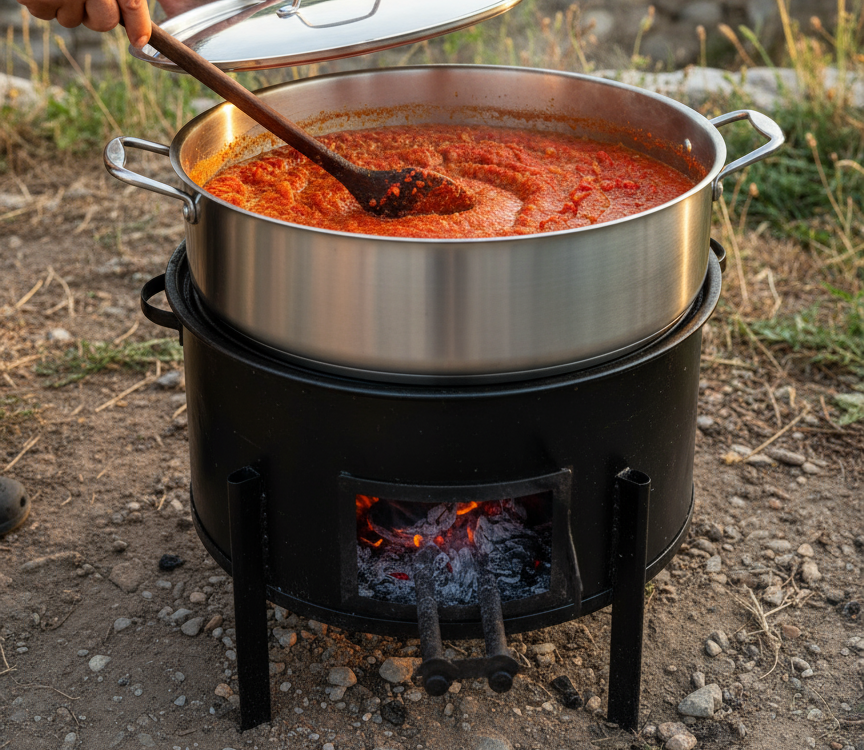 Tenxhere per ajvar çelik dimer te embel 17l BR346