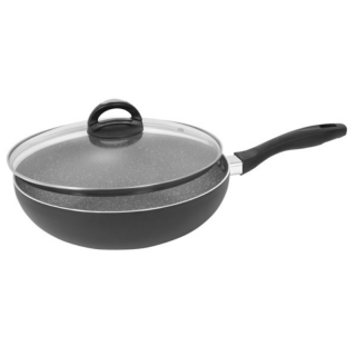 Tepsi Wok me kapak qelqi granit 28cm x 8cm BR147