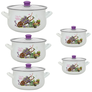 Kompleti i Tenxhere të Emaluara nga 1,8l16cm deri në 6l24cm BR311 N 315 N