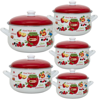 Kompleti i Tenxhere të Emaluara nga 1,8l16cm deri në 6l24cm BR321 O 327 O