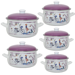 Kompleti i Tenxhere të Emaluara nga 1,8l16cm deri në 6l24cm BR321 P 323 P