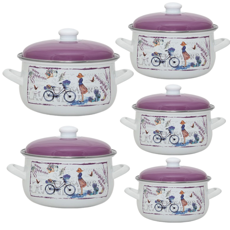 Kompleti i Tenxhere të Emaluara nga 1,8l16cm deri në 6l24cm BR321 P 323 P