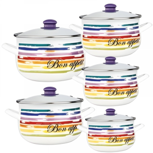 Kompleti i Tenxhere të Emaluara nga 1,8l16cm deri në 6l24cm BR481К