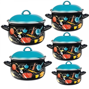 Kompleti i Tenxhere të Emaluara nga 1,8l16cm deri në 6l24cm BR491R