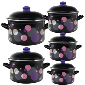 Kompleti i Tenxhere të Emaluara nga 1,8l16cm deri në 6l24cmBR471M 475M SET