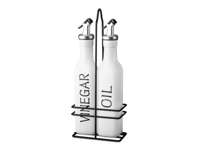 Set për vaj ulliri dhe uthull komplet qelqi për erëza set për erëza kripë piper piper uthull vaj ulliri për servirje në masë БР2012