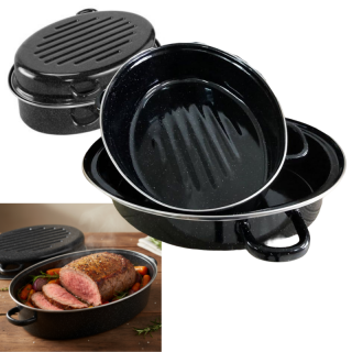 Tavë Pjekjeje Ovale e Dyfishtë BR644 -646 (2)